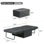 Zenova 4-1 Adjustable Sleeper Sofa Chair with Ottoman, Sofa Bed ,Couch Bed