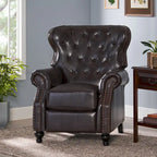 Walder Contemporary Tufted Recliner with Nailhead Trim by 