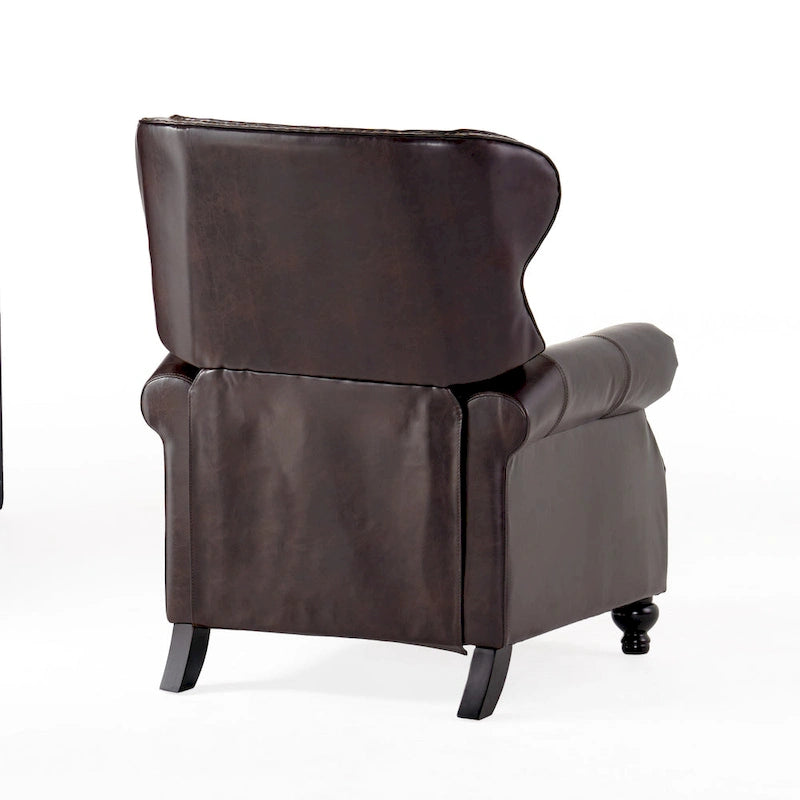 Walder Contemporary Tufted Recliner with Nailhead Trim by