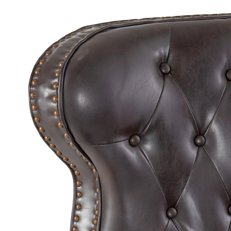 Walder Contemporary Tufted Recliner with Nailhead Trim by
