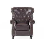 Walder Contemporary Tufted Recliner with Nailhead Trim by