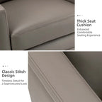 Jorge 28.74 Wide Genuine Leather Swivel Chair Set of 2