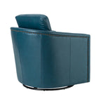 Jorge 28.74 Wide Genuine Leather Swivel Chair Set of 2