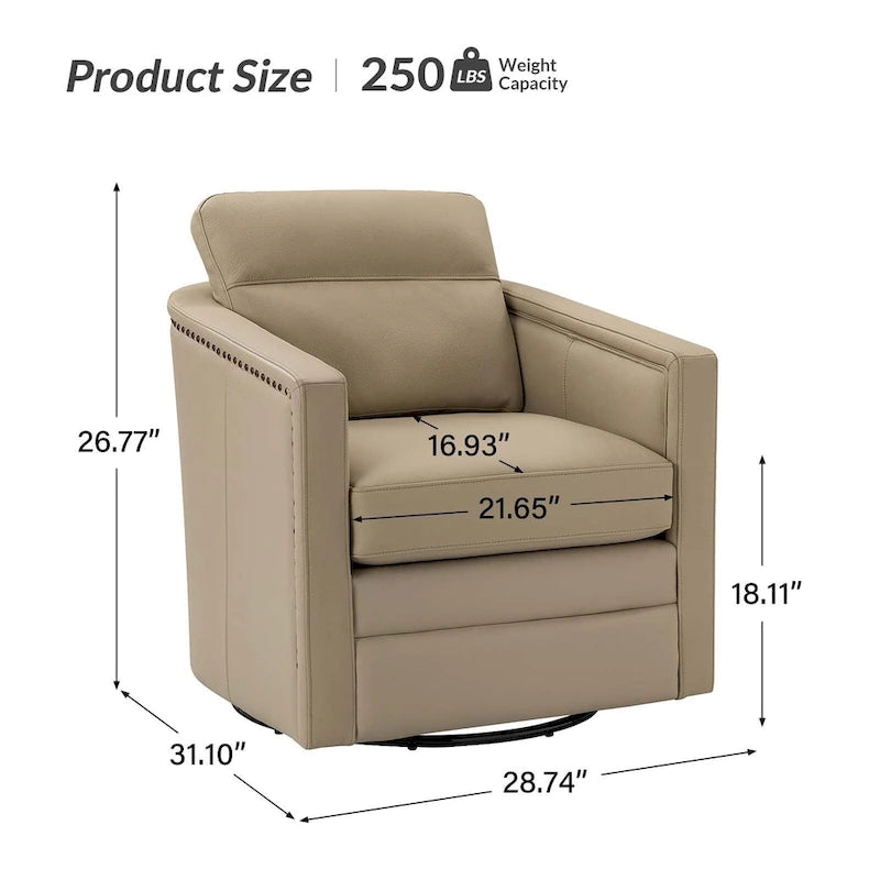 Jorge 28.74 Wide Genuine Leather Swivel Chair Set of 2