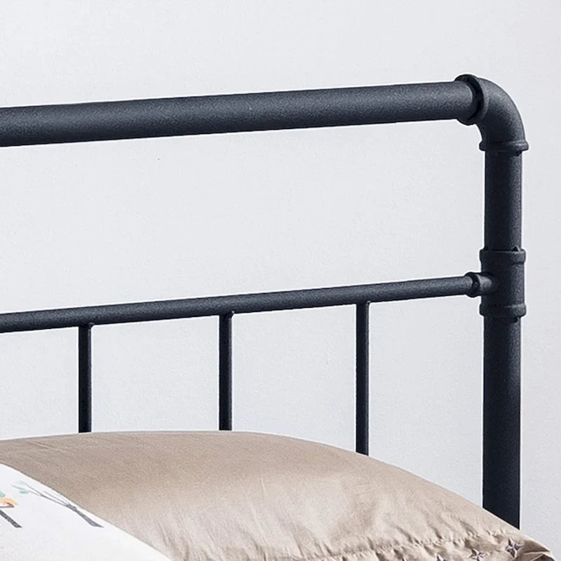 Mowry Industrial King-Size Bed Frame by