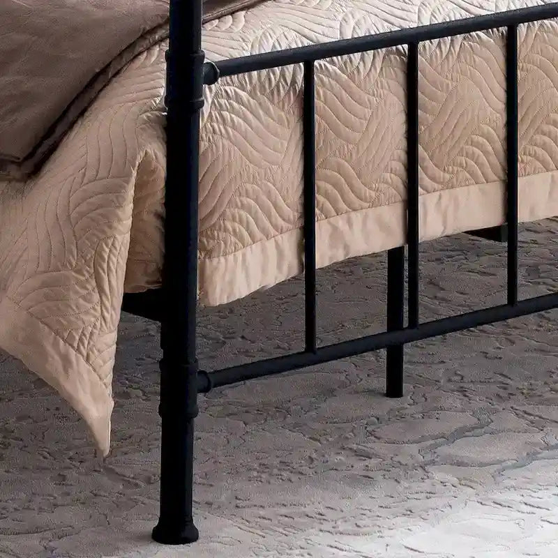 Mowry Industrial King-Size Bed Frame by
