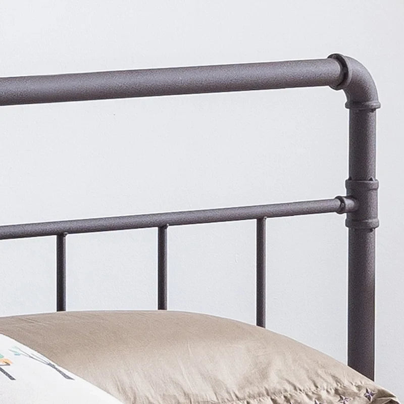 Mowry Industrial King-Size Bed Frame by