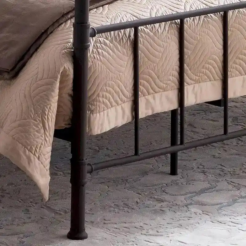 Mowry Industrial King-Size Bed Frame by