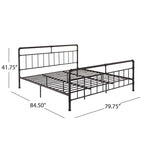 Mowry Industrial King-Size Bed Frame by