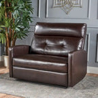 Halima Faux Leather 2-Seater Recliner Club Chair by 