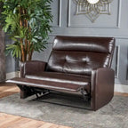 Halima Faux Leather 2-Seater Recliner Club Chair by