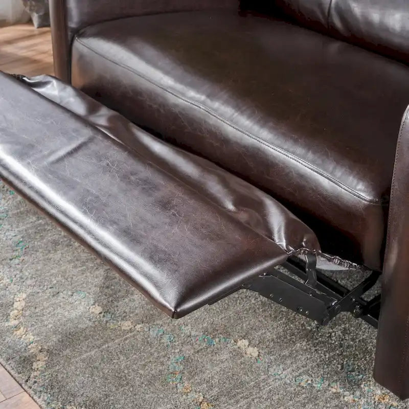 Halima Faux Leather 2-Seater Recliner Club Chair by