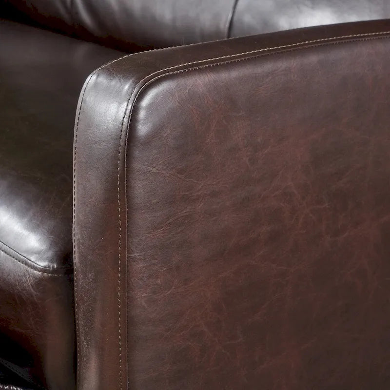 Halima Faux Leather 2-Seater Recliner Club Chair by