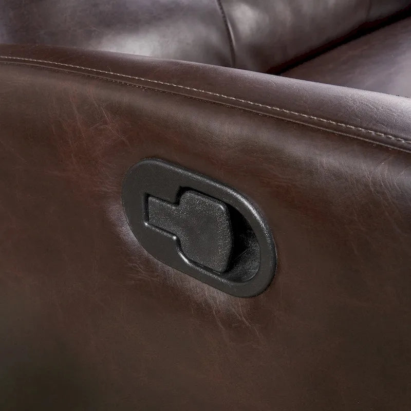 Halima Faux Leather 2-Seater Recliner Club Chair by