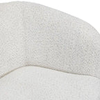 Ophelia Modern Curved Arms Boucle Sofa Couch with Kidney Style Seat and Round Wooden Legs