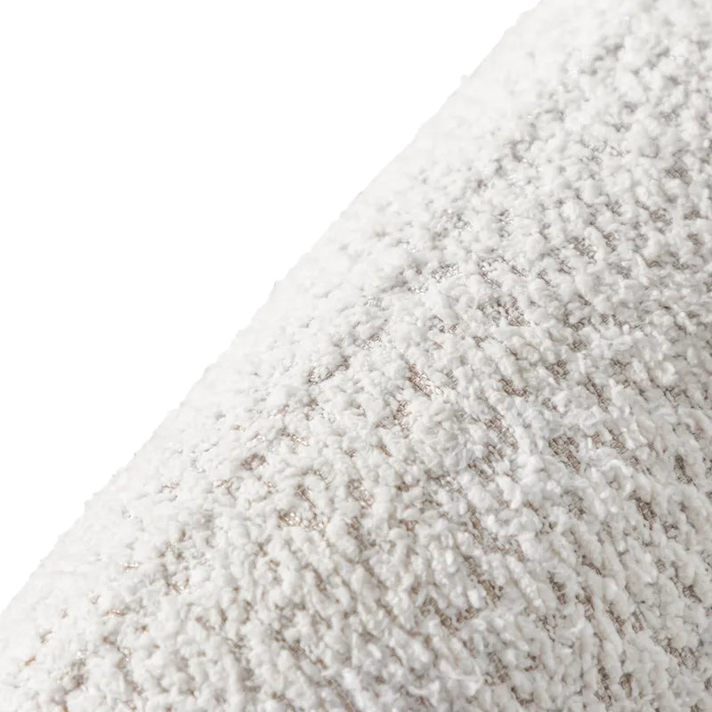 Ophelia Modern Curved Arms Boucle Sofa Couch with Kidney Style Seat and Round Wooden Legs