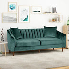 Ansonia Contemporary Velvet 3-seat Sofa by