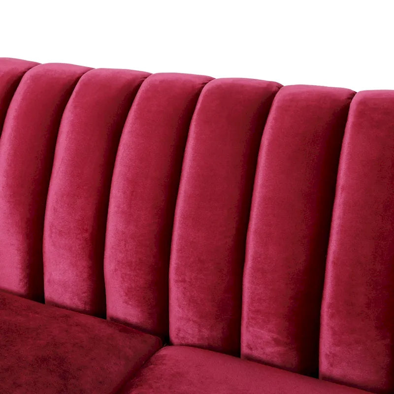 Ansonia Contemporary Velvet 3-seat Sofa by