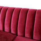 Ansonia Contemporary Velvet 3-seat Sofa by
