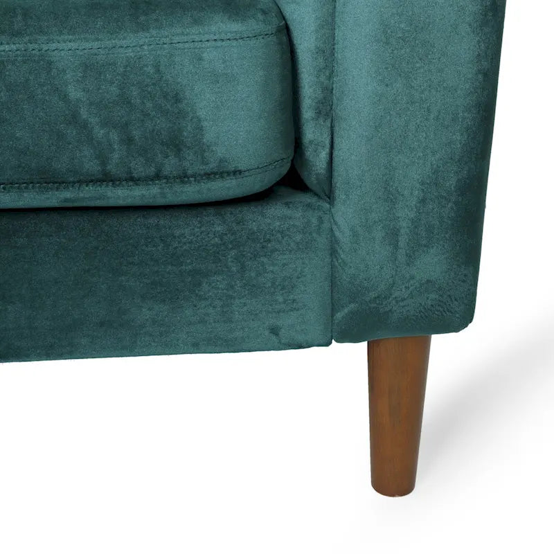 Ansonia Contemporary Velvet 3-seat Sofa by