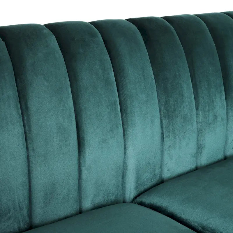 Ansonia Contemporary Velvet 3-seat Sofa by