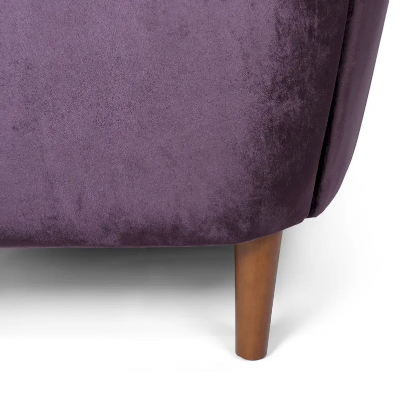 Ansonia Contemporary Velvet 3-seat Sofa by