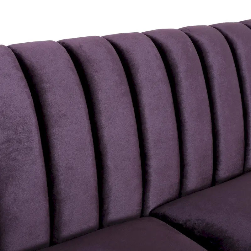 Ansonia Contemporary Velvet 3-seat Sofa by