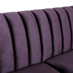 Ansonia Contemporary Velvet 3-seat Sofa by