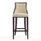 Manhattan Comfort Fifth Avenue 45 in. Walnut Beech Wood Bar Stool (Set of 2)