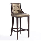 Manhattan Comfort Fifth Avenue 45 in. Walnut Beech Wood Bar Stool (Set of 2)