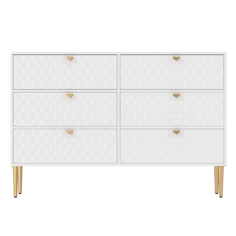 Morden Wood Furniture 6 Drawer Dresser Chest of Drawers Cabinet