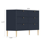 Morden Wood Furniture 6 Drawer Dresser Chest of Drawers Cabinet