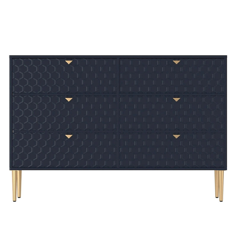 Morden Wood Furniture 6 Drawer Dresser Chest of Drawers Cabinet