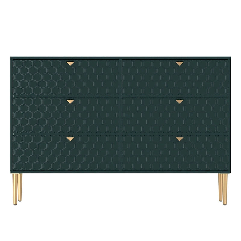 Morden Wood Furniture 6 Drawer Dresser Chest of Drawers Cabinet