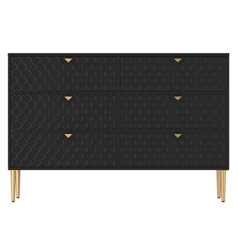 Morden Wood Furniture 6 Drawer Dresser Chest of Drawers Cabinet