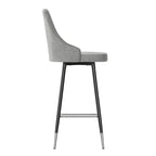 Commercial LeatherSoft Bar Height Stool with Metal Feet & Footrests - 2 Pack - 18.5W x 20D x 43.25H