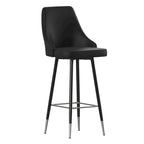 Commercial LeatherSoft Bar Height Stool with Metal Feet & Footrests - 2 Pack - 18.5W x 20D x 43.25H