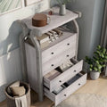 DH BASIC Transitional Coastal White 31-inch Wide 4-Drawer VerticalDresser by Denhour