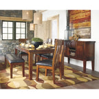 Ralene Brown Leatherette Dining Bench - 49.75 W x 16.25 D x 18.5 H