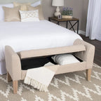 Copper Grove Chugach Tufted Storage Bench Settee Sand Dune