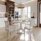 Set of 2 Dillon White Solid Wood Dining Chairs