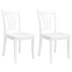 Set of 2 Dillon White Solid Wood Dining Chairs