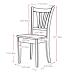 Set of 2 Dillon White Solid Wood Dining Chairs