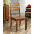  Maiz Rustic Oak Solid Wood Dining Chairs (Set of 2)
