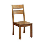 Maiz Rustic Oak Solid Wood Dining Chairs (Set of 2)