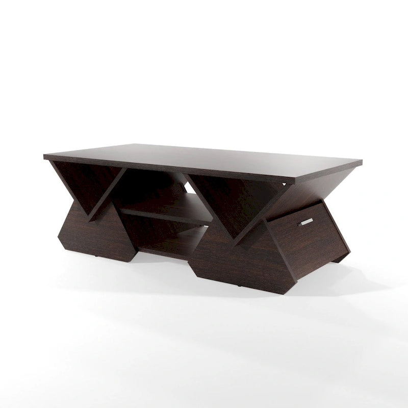 Fore Modern Espresso 47-inch 4-Shelf Coffee Table by