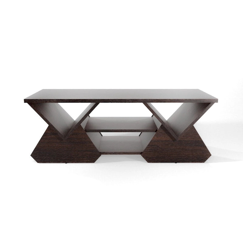 Fore Modern Espresso 47-inch 4-Shelf Coffee Table by