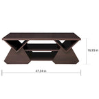 Fore Modern Espresso 47-inch 4-Shelf Coffee Table by