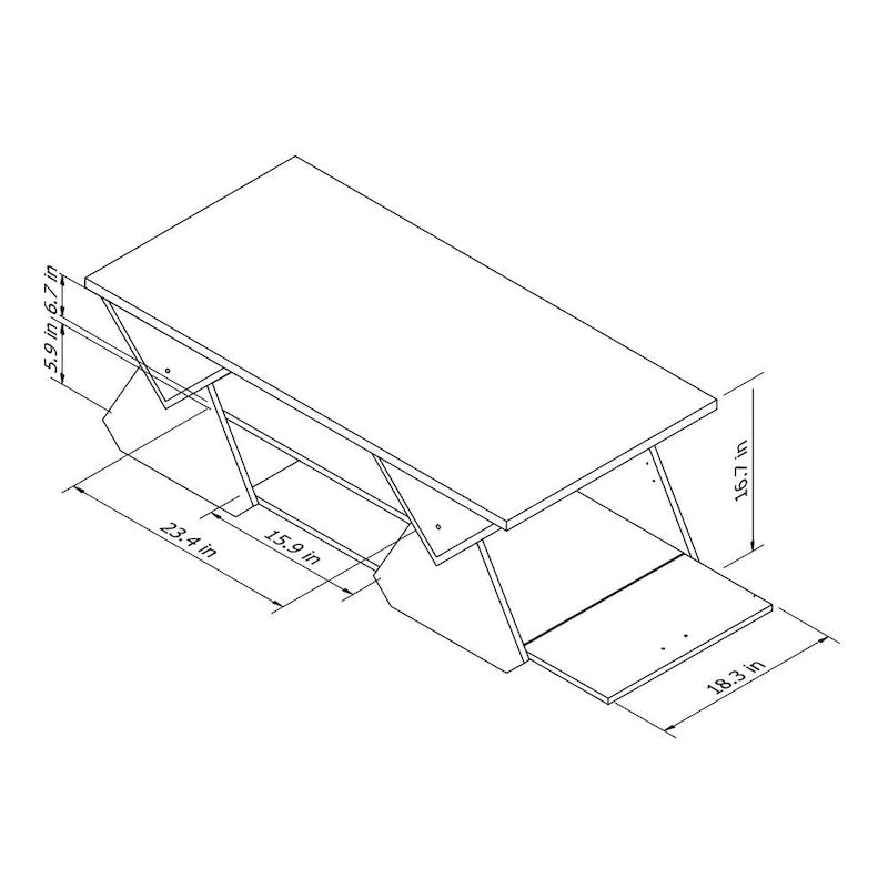 Fore Modern Espresso 47-inch 4-Shelf Coffee Table by
