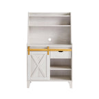 DH BASIC Farmhouse White Oak 6-Shelf Baker's Rack by Denhour